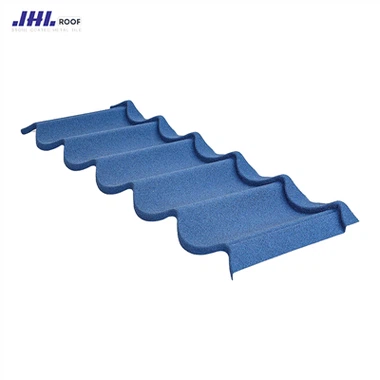 0.4mm Colored Stone Metal Roofing Wave Tile
