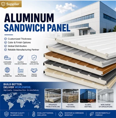 Insulated Pu Polyurethane Corrugated Aluminium Roofing Tile Sandwich Panels